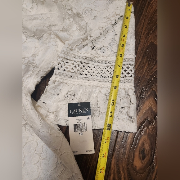 Ralph Lauren Off-White Lace Dress! NWT Sz 10 So Pretty! SAVE 15%! - Picture 10 of 14